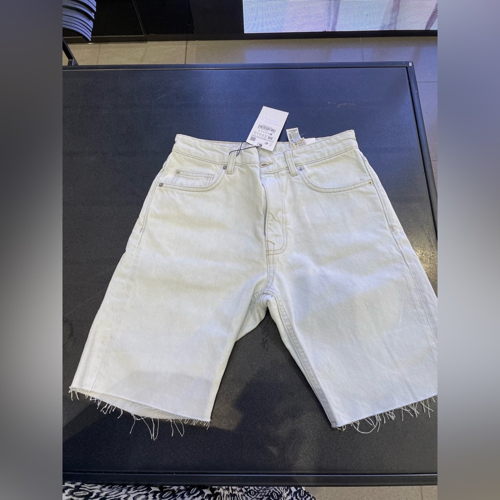 Pale Blue Mens Size 29 Zara Jean Shorts